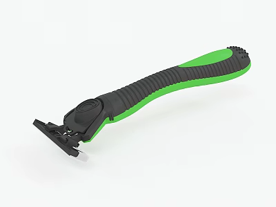 Bathroom Scraper with Black and Green Handle for Cleaning Shower Surfaces 3d model