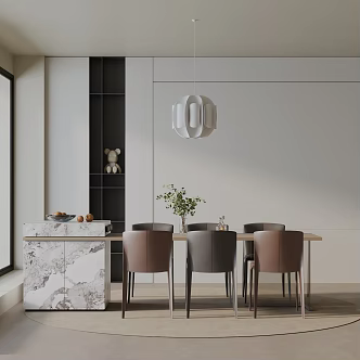 Modern table combination 3d model