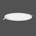 Modern Recessed Downlight With Round White Panel And Metal Frame For Home Lighting