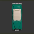Classic Green Convertible Car With White Top And Chrome Vintage Design Details