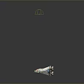 Detailed Sci Fi Spaceship Model Featuring Blue White Design Wings And Cockpit