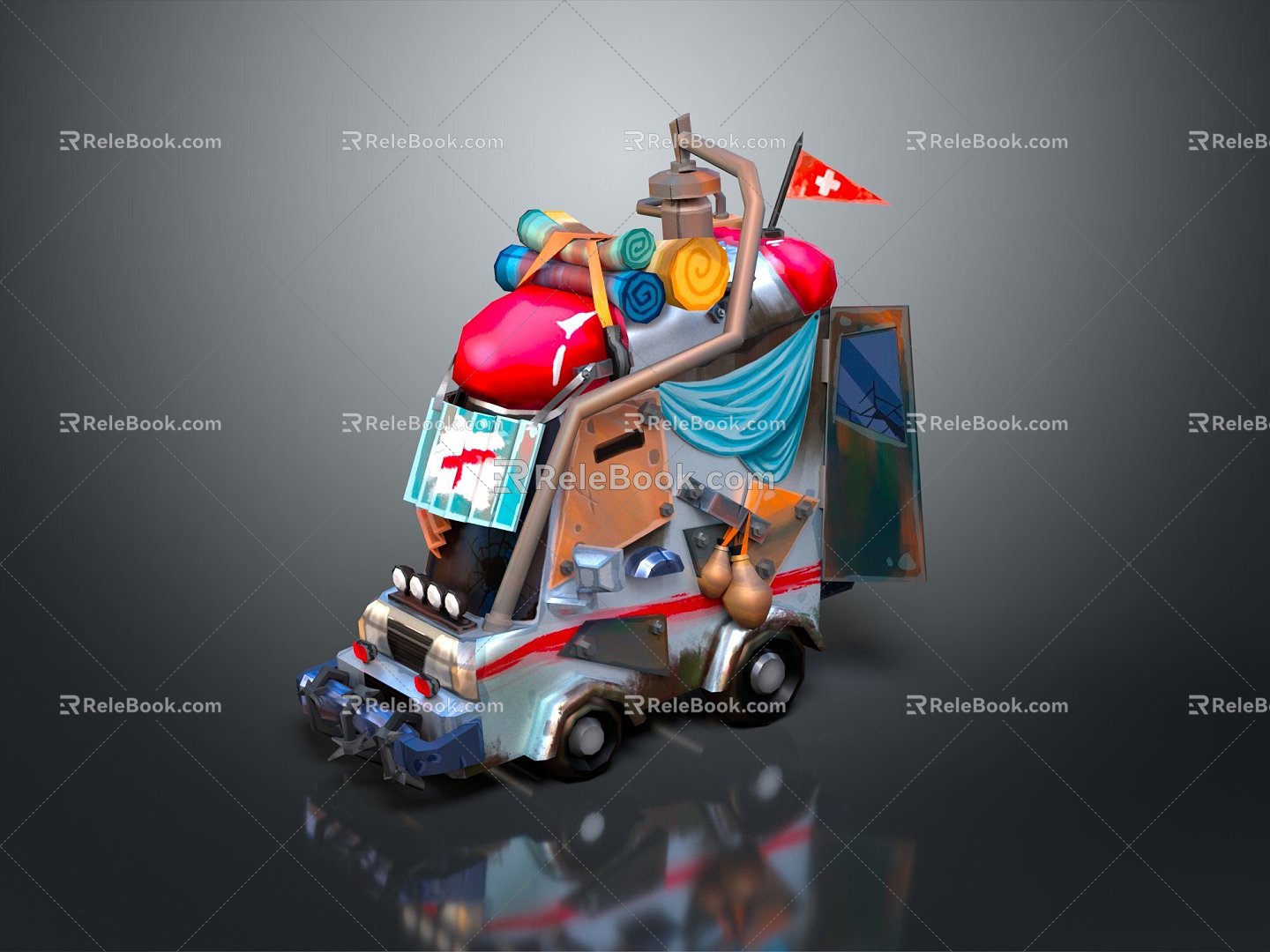 Modern Cartoon Train Travel Car 3d model