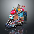 Modern Cartoon Train Travel Car 3d model