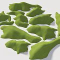 Green Micro Terrain Models With Natural Irregular Shapes For Landscape Design 3d model