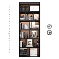 Modern Stylish Shelf Unit Multilayer Storage With Books Decorative Items And Ornaments