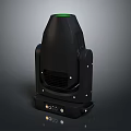 Modern Black Table Lamp With Green Aperture And Base Interface Design 3d model