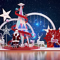 Simple Christmas New Year Online Red Cool Beauty Chen Punch Point DP Point Photo Area Road Show Photo Wall Fast Exhibition Device Consumer Land Stack Head Activity Flash Shop Industrial Wind Sign-in 3d model