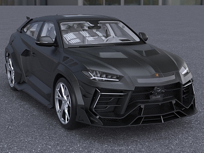 Lamborghini Urus Mesarui Coupe car with interior door opening and closing 3d model