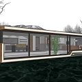Modern Post Station Architecture Landscape Architecture Small Building Small Public Building Cafe Architecture 3d model