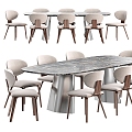 Olos Dining Table and Chair 3d model