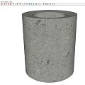 Modern sink basin column basin counter basin marble terrazzo 3d model