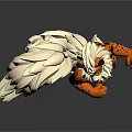 Fox Like Game and Movie Character With Large White Tail Black Spots and Orange Paws