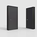 Modern Black Swing Door Design With Sleek Look For Home Interior Space