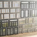 Modern window combination window glass window floor-to-ceiling window balcony window bay window bedroom window casement window door and window stainless steel sliding window 3d model