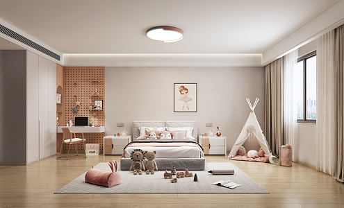 Modern Girls Room 3d model