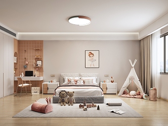 Modern Girls Room 3d model