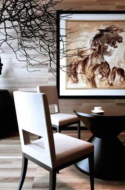 Casual table and chair combination 3d model