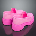 Stylish Pink Platform Loafers With Thick Sole For Women's Casual Daily Wear