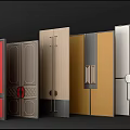 New Chinese style double door tooling gate gate 3d model