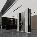 Modern Front Desk Hotel Front Desk 3d model