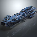 Futuristic Sci Fi Spaceship Design With Advanced Mechanical Modules And Blue Exterior 3d model