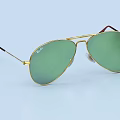 Classic Aviator Sunglasses With Gold Frame And Green Tinted Lenses Design