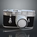 Vintage Silver And Black Electronic Camera With Mechanical Dials And Lens 3d model