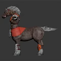 Centaur Warrior Character With White Hair Red Armor Red Pants And Outstretched Arms