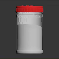 Durable White Plastic Household Storage Container With Red Secure Lid Design