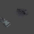 Military Style Multi Wheel Heavy Duty Utility Vehicle Featuring Long Body And Storage Compartments