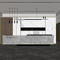 Company Front Desk Front Desk Background Wall Front Desk Reception Area Front Desk 3d model
