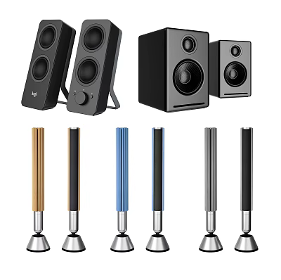 Modern Audio Speakers Collection With Bookshelf Floorstanding And Colorful Design Options 3d model