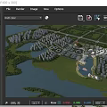 Detailed Birds Eye View Planning with Residential Buildings Waterfront Green Spaces and Roads