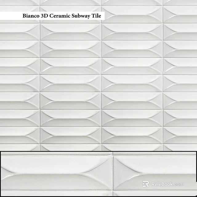 White Geometric Decorative Wall Components With Modern Design Elements 3d model 