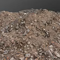 Rough Outdoor Pile of Natural Dirt Stones and Small Mixed Rocks