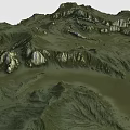 Natural Garden Landscape With Rolling Hills Rocks And Lush Green Vegetation