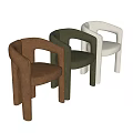Modern Upholstered Dining Chairs With Armrests In Brown Green Beige Hues