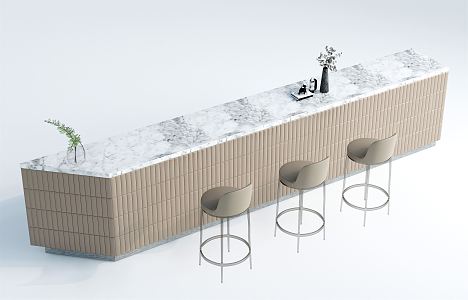 Modern Bar Chair Combination Bar Water Bar Meal Bar Counter 3d model