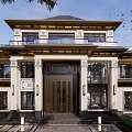 New Chinese-style single-family villa residential self-built house 3d model