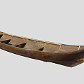 Vintage Traditional Handcrafted Wooden Boat With Classic Design And Carved Details