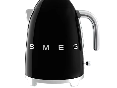 SMEG Black Electric Kettle With Modern Design And Silver Handle For Daily Use 3d model