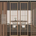 Modern metal partition hollow partition 3d model
