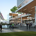 Modern Industrial Factory Building Design With Glass Facade Greenery And Open Areas
