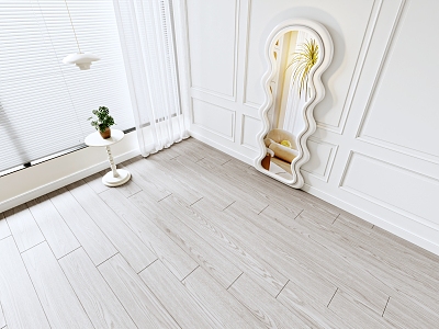 light gray wood flooring Oak wood flooring Solid wood flooring Mountain wood flooring 3d model