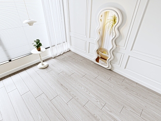 light gray wood flooring Oak wood flooring Solid wood flooring Mountain wood flooring 3d model