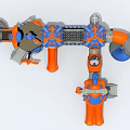 Modern slide combination 3d model