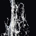Garden Water Feature With Vertical Water Jets And Splashing Streams
