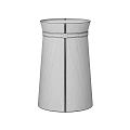 Modern Cylindrical Leather Side Tables In Different Colors With Sleek Design And Stitching Detail