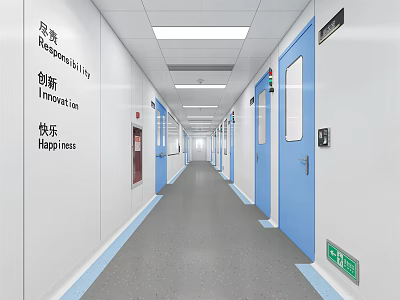 Modern aisle microbes 3d model