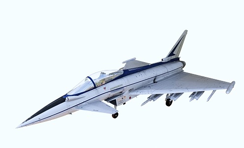 European Typhoon Fighter Modern Warfare Drone 3d model